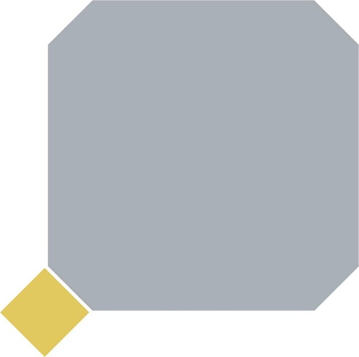 Merola Tile Vaudeville Octagon Humo with Taco Lima 8 in. x 8 in. Porcelain Floor and Wall Take Home Tile Sample