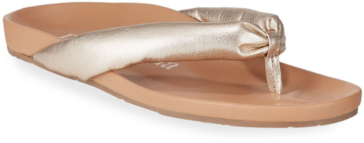 Pedro Garcia Anita Metallic Leather Thong Sandals - ShopStyle