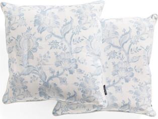 TJMAXX 20X20 Set Of 2 Outdoor Floral Pillows, Polyester