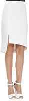 Thumbnail for your product : Haute Hippie Asymmetric Skirt W/ Tux Stripe & Slit
