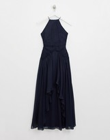 Thumbnail for your product : ASOS Petite DESIGN Petite Bridesmaid pinny maxi dress with ruched bodice and layered skirt detail