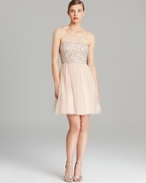 Thumbnail for your product : Aidan Mattox Dress - Strapless Beaded Bodice Tulle Skirt Fit and Flare