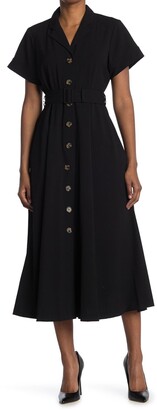 Calvin klein button front midi dress Clearance