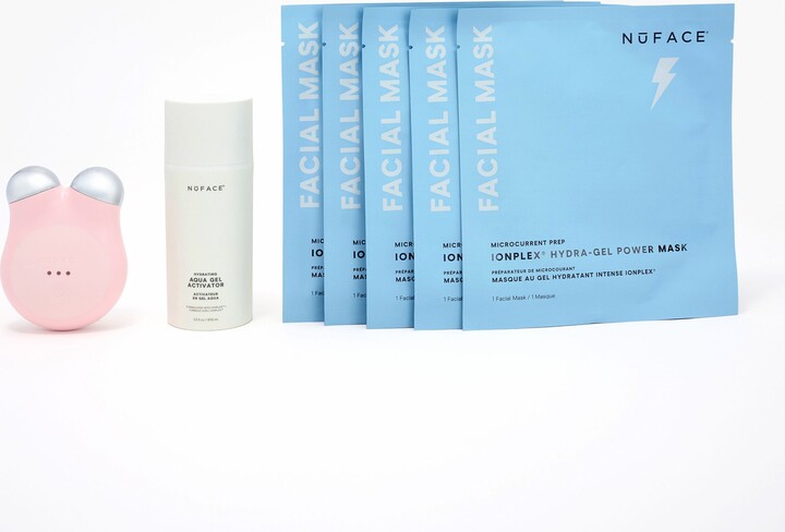 NuFace Mini+ Facial Toning Device w/ 5 Hydrogel Power Masks