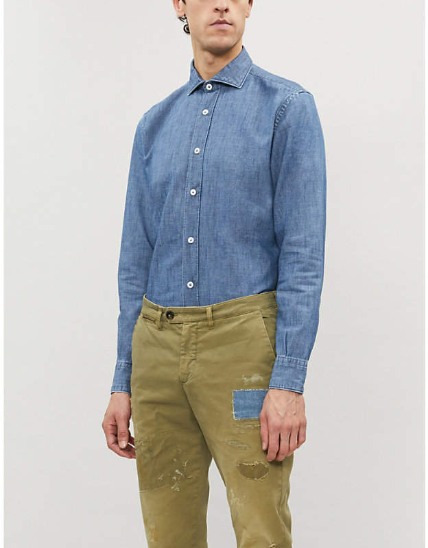 eleventy denim shirt