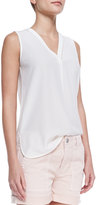 Thumbnail for your product : Vince Sleeveless Silk V-Neck Blouse