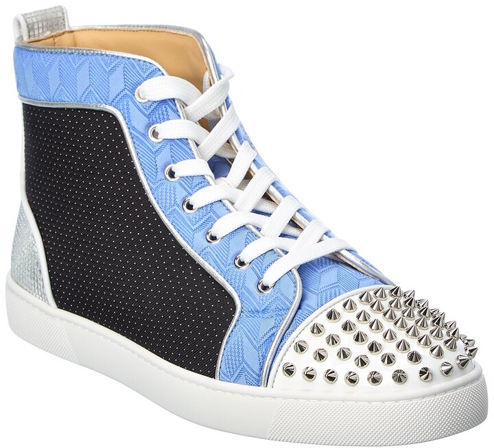 Sump reparere ophobe Christian Louboutin Lou Spikes Orlato Canvas & Leather Sneaker - ShopStyle