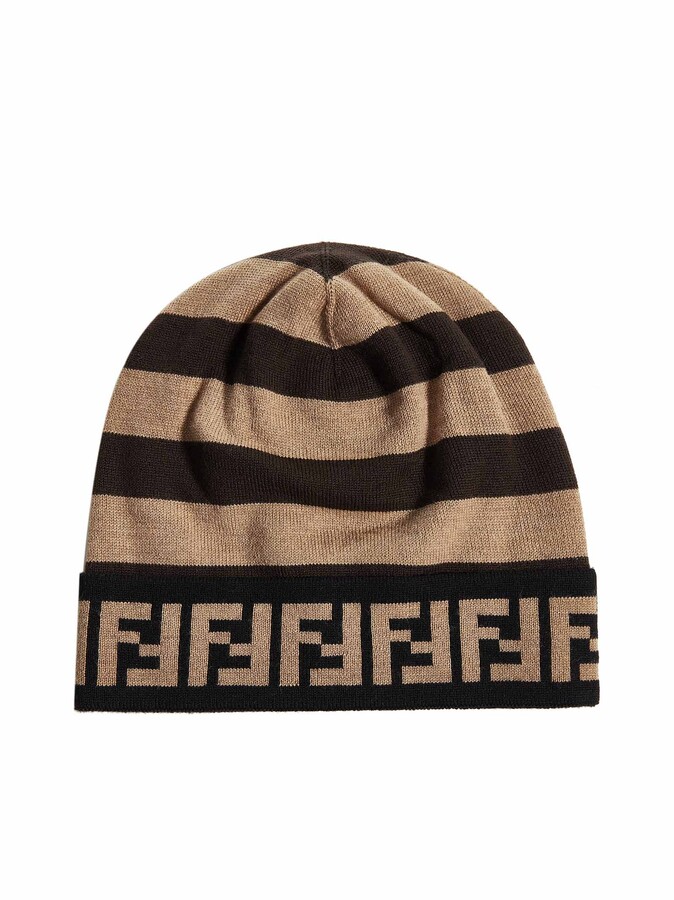 fendi logo beanie