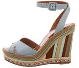 Thumbnail for your product : Valentino Ankle Strap Leather Wedges