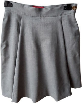 Vivienne Westwood Grey Wool Skirt for Women