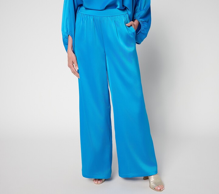Carla Rockmore Collection Petite Pull-On Satin Pant