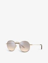 Thumbnail for your product : Oliver Peoples OV1282ST Weslie Sun circular-frame titanium and glass sunglasses