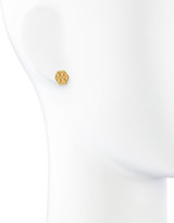 Thumbnail for your product : Tory Burch Hexagon Logo Stud Earrings, Golden