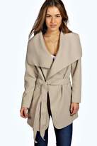 Thumbnail for your product : boohoo Petite Charlotte Waterfall Coat