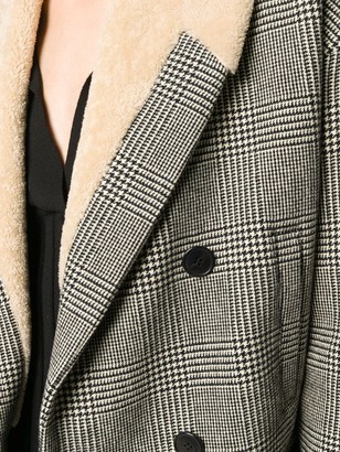 Saint Laurent Double-Breasted Houndstooth Jacket