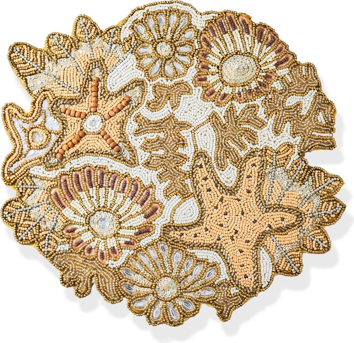 Tiramisu The Coral Reef Beaded Charger