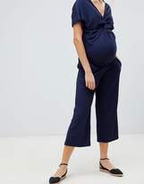 Thumbnail for your product : Mama Licious Mama.licious Mamalicious maternity relaxed wide leg pants two-piece