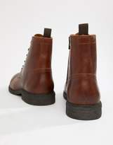 Thumbnail for your product : Selected Leather Lace Up Boot-Brown