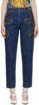 Thumbnail for your product : Versace Jeans Couture Blue Studded Jeans