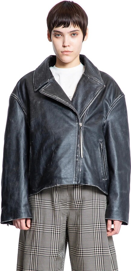 Acne Studios Giacca da motociclista sdrucita