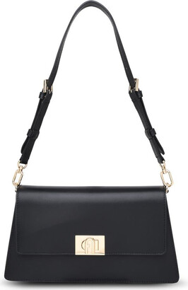 Furla Artesia Medium Leather Brown Satchel Handbag Bag $578 NEW With tag