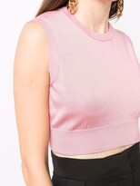 Thumbnail for your product : Dolce & Gabbana Cropped Fine-Knit Silk Top