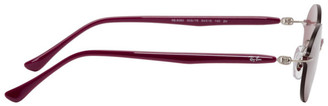 Ray-Ban Purple Rimless Round Sunglasses