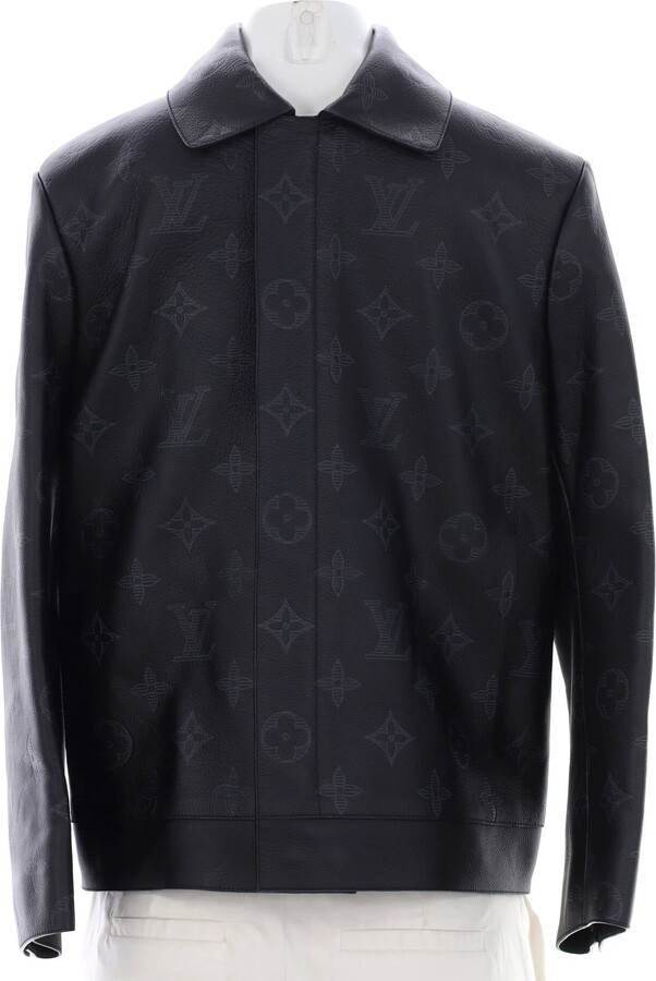 Louis Vuitton Men's Teddy Zip Jacket Monogram Polyester Fleece Black