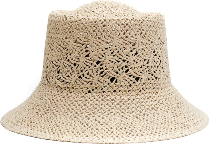 MODERN MONARCHIE Shantung Straw Bucket Hat - ShopStyle