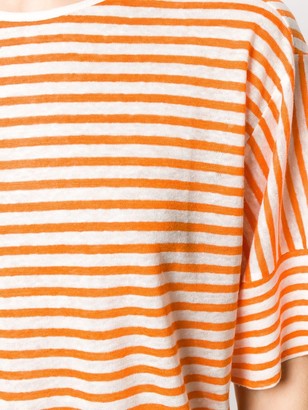 Closed striped-print oversized T-Shirt