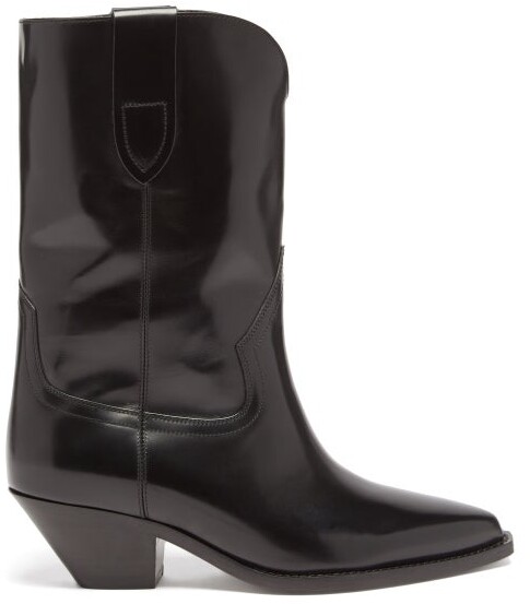 Isabel Marant Dahope Leather Boots - Black - ShopStyle