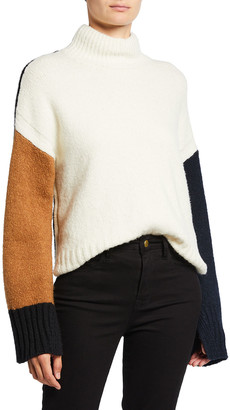 frame color block sweater