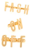 Thumbnail for your product : Moschino Fash On/Off Rings