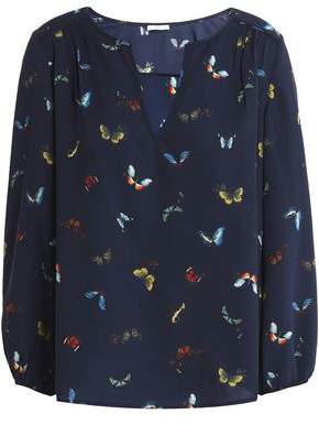 Joie Odelette Printed Crepe Blouse