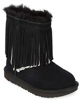 Thumbnail for your product : UGG Girl's Classic Short II Fringe Sheepskin-Lined Suede Boots