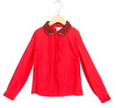 Thumbnail for your product : Little Marc Jacobs Girls' Pleated Button-Up Top