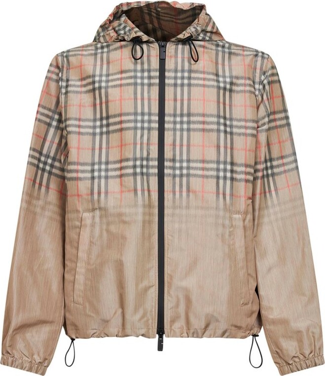 Burberry Gradient Check Hooded Jacket