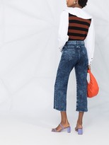 Thumbnail for your product : P.A.R.O.S.H. Cropped Stone Wash Jeans