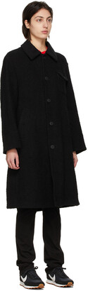 Undercover Black Long Terrycloth Coat