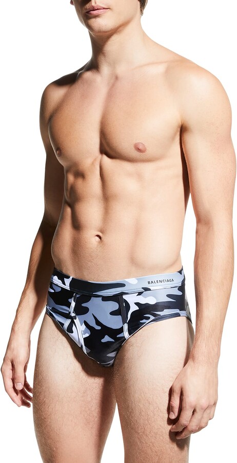 Balenciaga Men's Camo Swim Briefs - ShopStyle