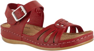 red comfort sandals