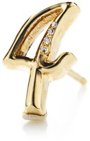 Thumbnail for your product : Lulu Frost CODE 18k Gold Stud Diamond Earring, Assorted Numbers 1-4