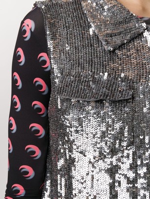 P.A.R.O.S.H. Sequinned Cropped Gilet