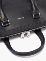 Thumbnail for your product : Paul Smith Artist Stripe-trim Textured-leather Briefcase - Black
