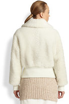 Thumbnail for your product : Marc Jacobs Cropped Shearling Bomber Jacket