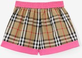 Thumbnail for your product : Burberry Childrens Vintage Check Panel Cotton Blend Shorts Size: 18M