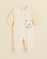 Thumbnail for your product : Absorba Infant Unisex Polka Dot Velour Footie - Sizes 0-9 Months