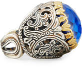 Thumbnail for your product : Konstantino East-West Oval Crystal Quartz Over Lapis Ring