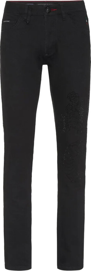 Philipp Plein Super Straight dragon-detail jeans