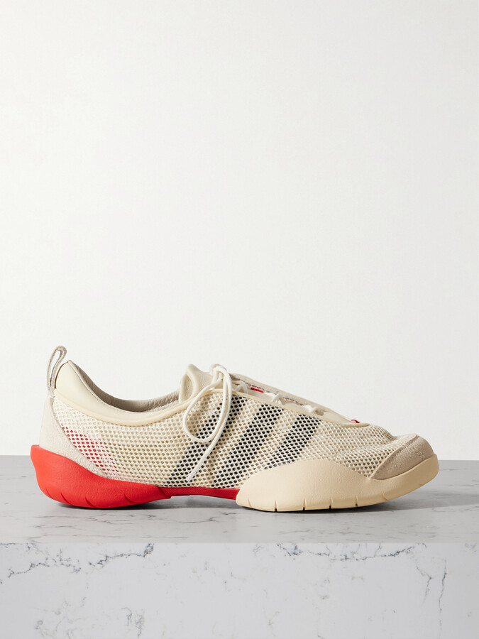 adidas + Y-3 Regu Suede- And Leather-trimmed Mesh Sneakers - White